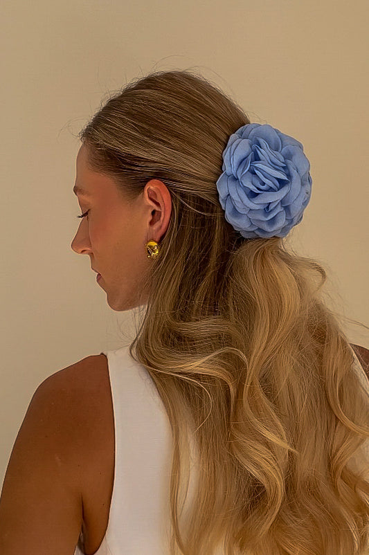 Pinza de Pelo Rosa Azul