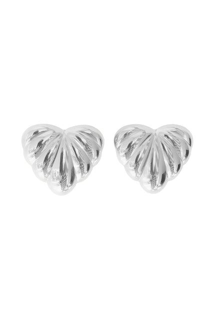 Caravanas Corazon Silver